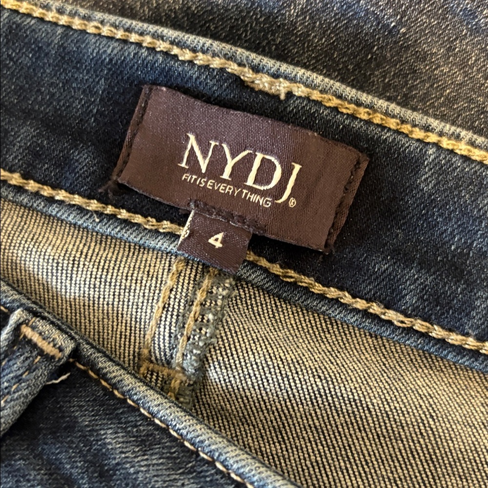 NYDJ High Rise Medium Wash Sheri Slim Fit Jeans 4 - Picture 8 of 9